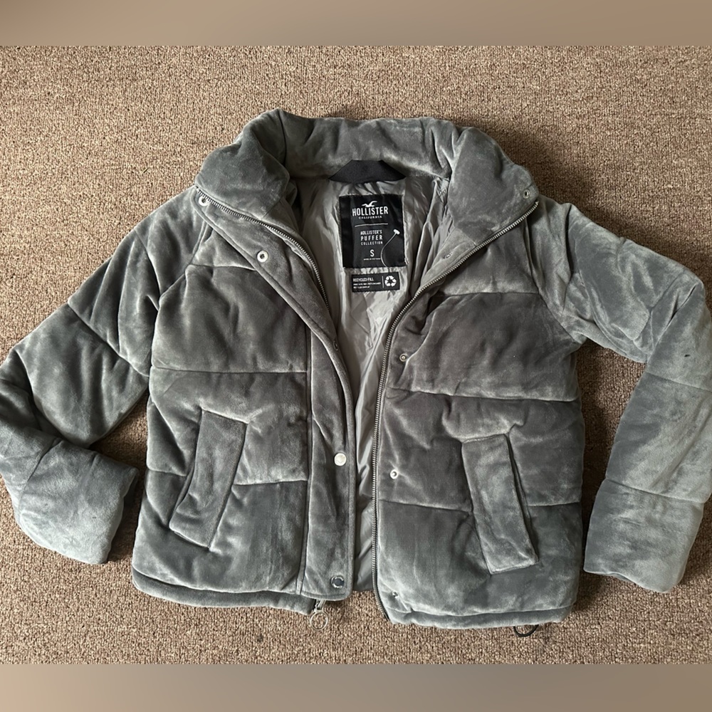 Hollister-SUEDE PUFFER JACKET